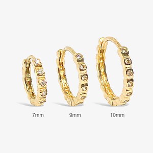 14k solid gold hoop earrings, Huggie Hoop Earrings, gold conch hoop, dainty simple hoop earrings, minimalist earrings, dainty hoops, 64