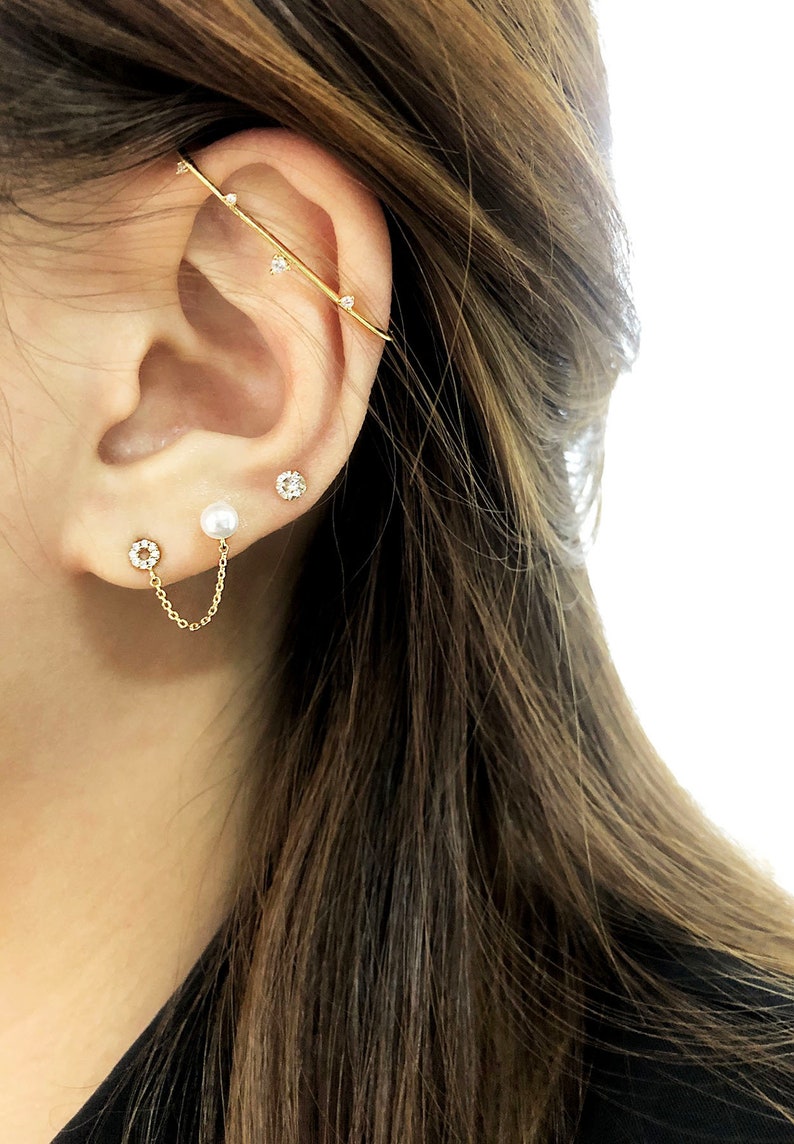 Cartilage Ear Cuff Dainty Ear Cuff Industrial Ear Cuff Bar Etsy