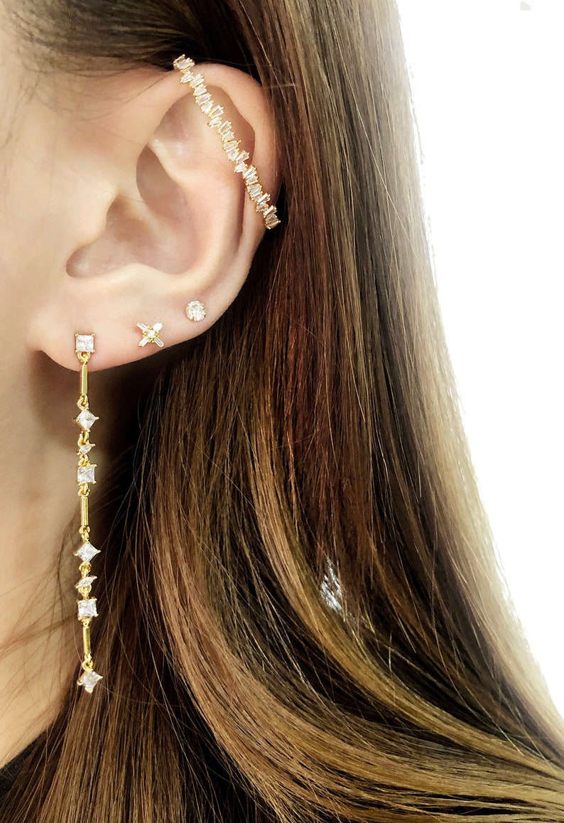 Cartilage Ear Cuff Dainty Ear Cuff Industrial Ear Cuff Bar Etsy