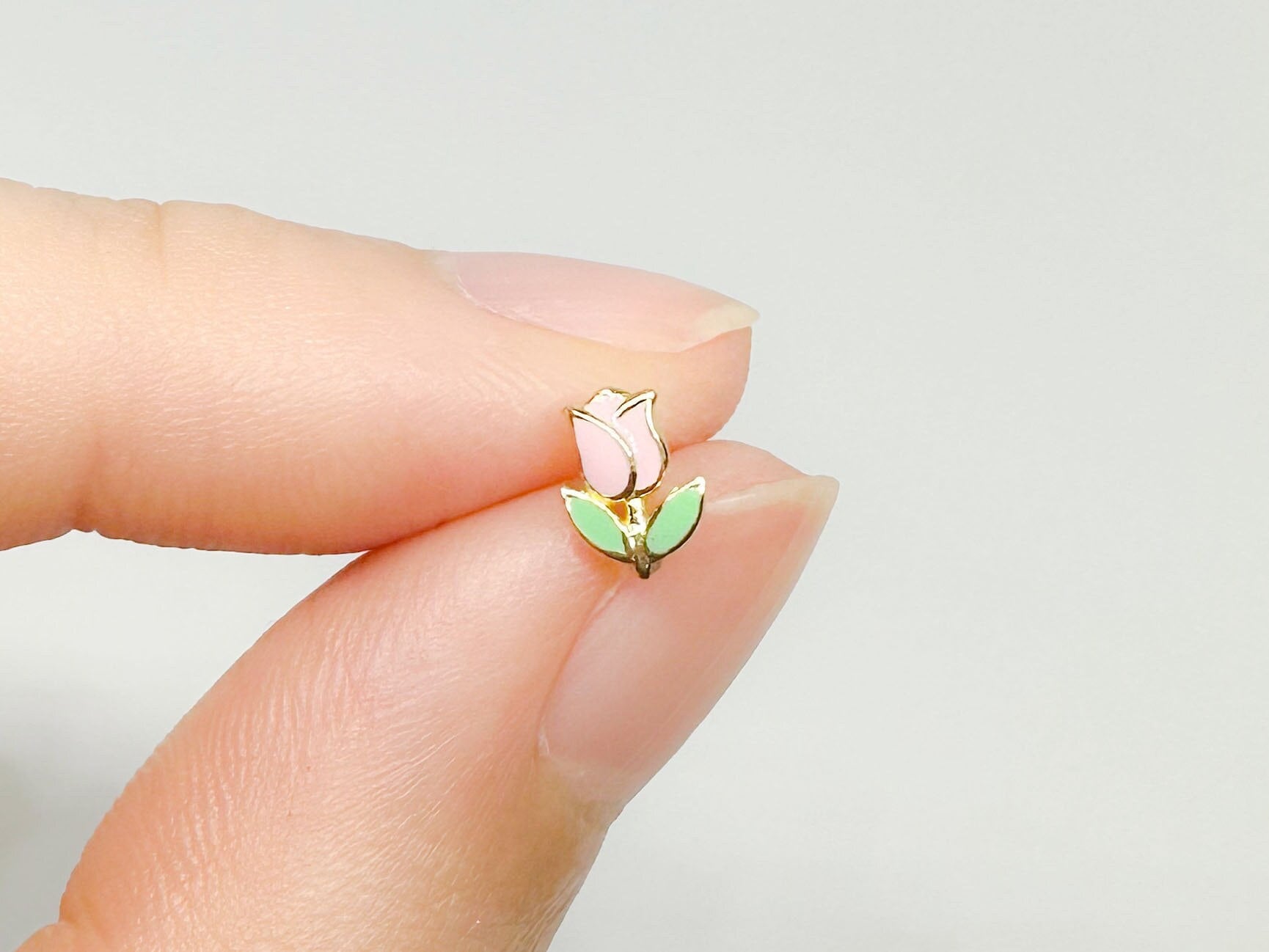 14K Gold Marienkäfer Ohrstecker | Rot Emaille Schraubverschlüsse