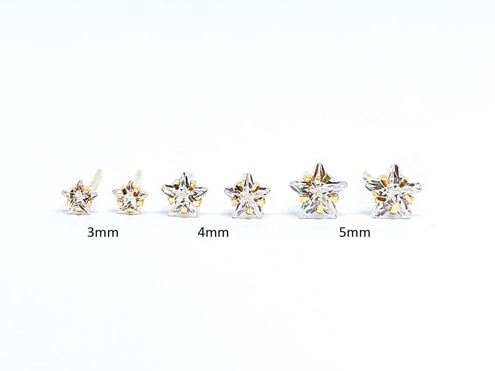 14k Gold Star Studs 14K Solid Gold Studs 14K Gold Studs 14k Etsy