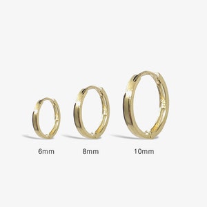 14k Solid Gold Hoop Earrings, Solid Gold Mini Hoops, Huggies Hoop, Small Gold Huggie Earrings, gold mini hoop earring, Everyday Earring, 117