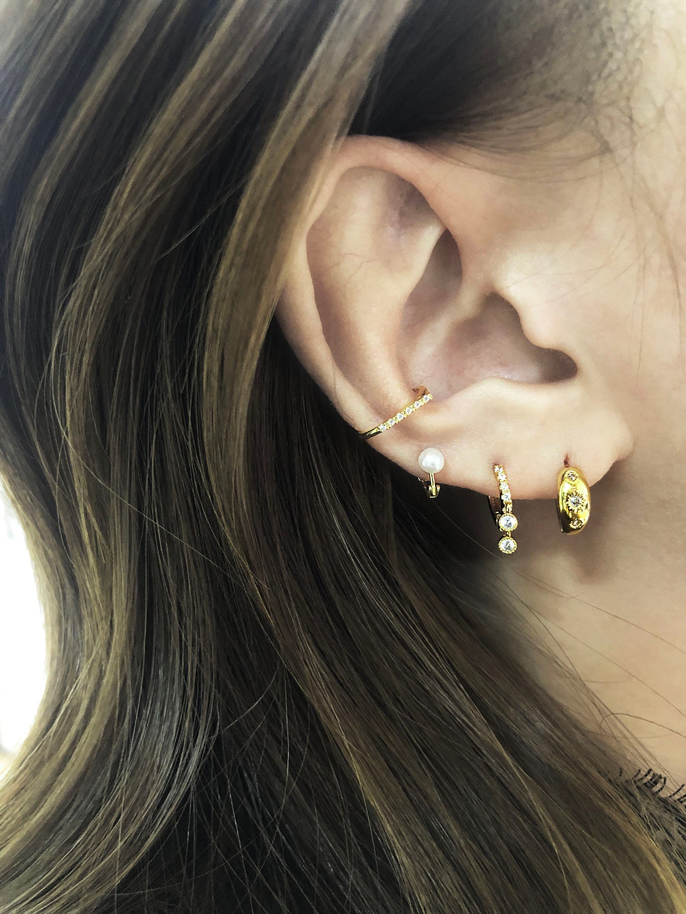 Bar ear cuff Huggie ear cuff ear cuff gold ear cuff silver Etsy