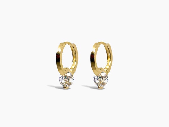Baby girl hotsell diamond hoop earrings