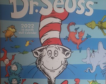 Dr. Seuss 2022 16-Month Wall Calendar Super Cute | Etsy