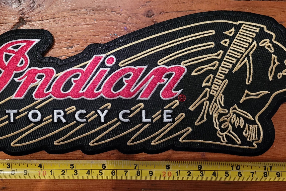 INDIAN MOTORCYCLE Patch.......large 12 X 4.5 Etsy