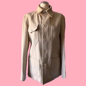 70s DANIEL HECHTER* cremefarbene Schurwolljacke 70er Jahre