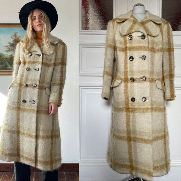 Manteau en laine Insane années 70 pastel pièce unique