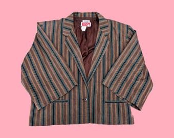80年代 KENZO* ブレザージャケット コットンストライプ
