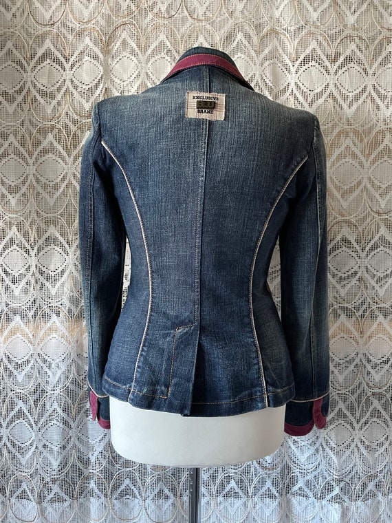 Vintage Byblos denim jacket/denim blazer patchwork - image 5