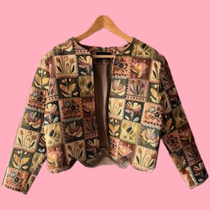 VINTAGE TAPESTRY* Gobelin Patchwork Jacke