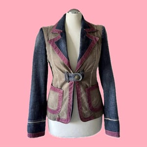 BYBLOS* Veste en jean Byblos vintage / Blazer en jean patchwork