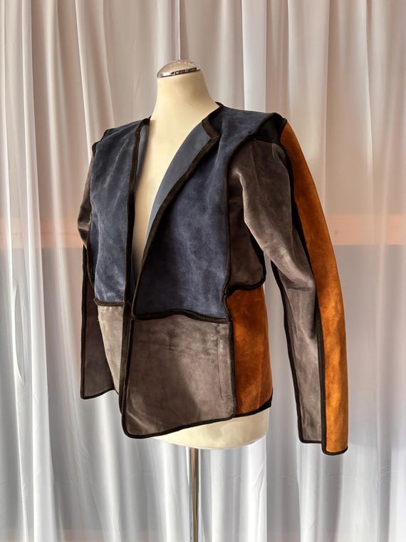 PATCHWORK LEATHER* Handmade leather jacket patchw… - image 5