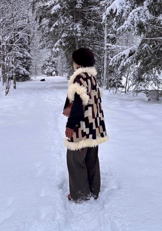 PATCHWORK LAMBSKIN* Handmade patchwork lambskin v… - image 5