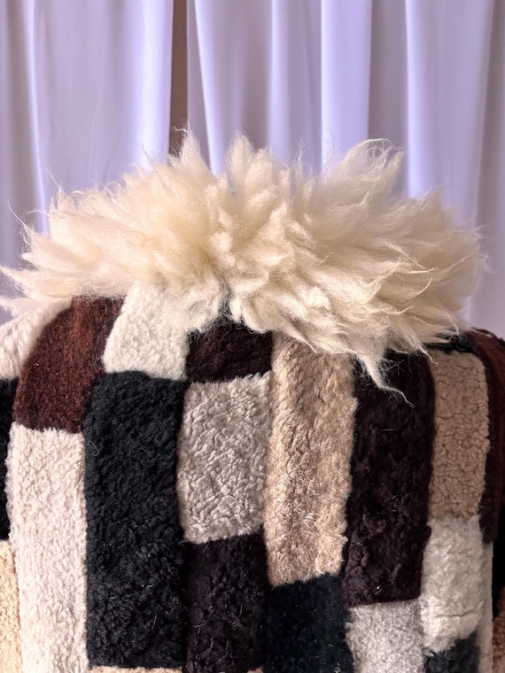 PATCHWORK LAMBSKIN* Handmade patchwork lambskin v… - image 17