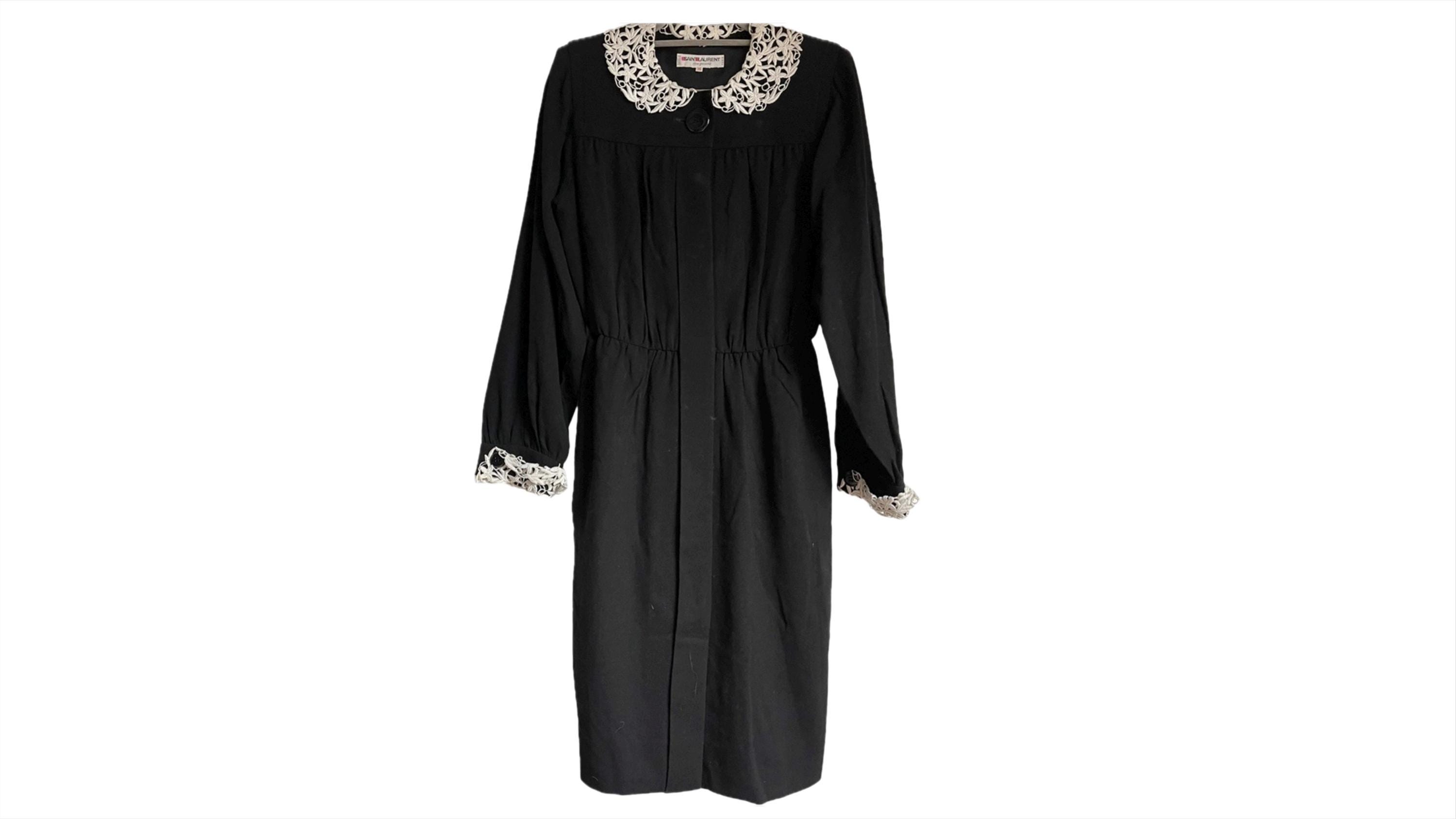 YSL* 80s Yves Saint Laurent Rive Gauche Dress Wool Crepe YSL* 80s Yves Saint Laurent Rive Gauche Dress Wool Crepe
