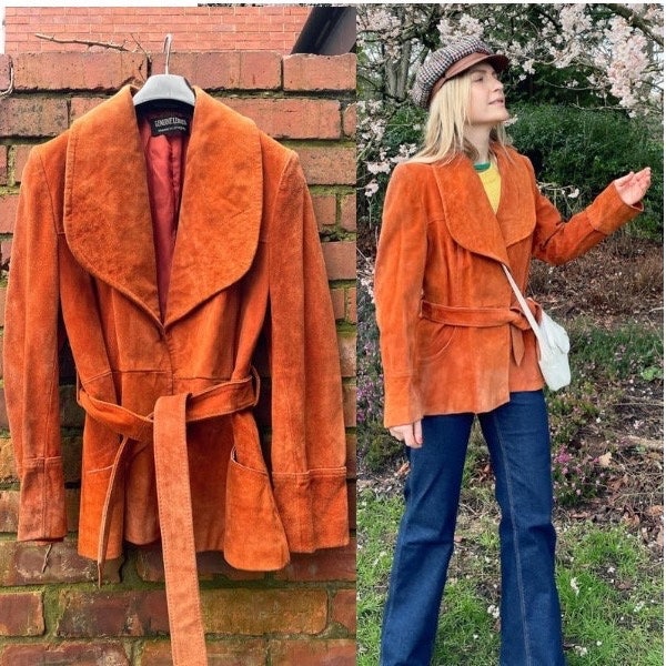 60s Lederjacke Cognac made in Uruguay