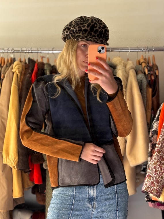 PATCHWORK LEATHER* Handmade leather jacket patchw… - image 2