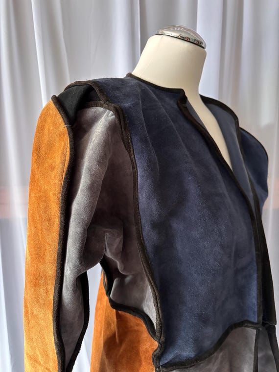 PATCHWORK LEATHER* Handmade leather jacket patchw… - image 8