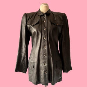 80s UNGARO* Ungaro Parallele leather jacket black 80s