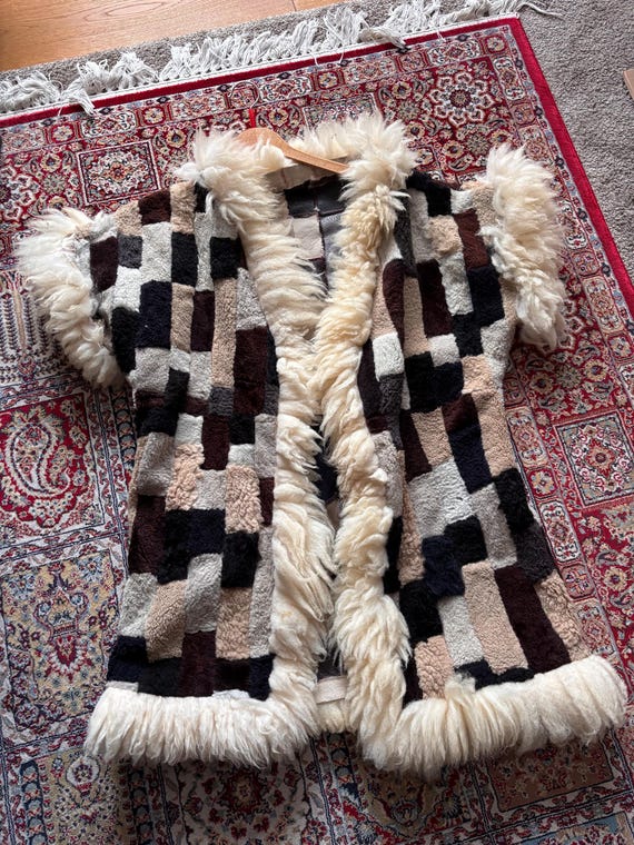 PATCHWORK LAMBSKIN* Handmade patchwork lambskin v… - image 12