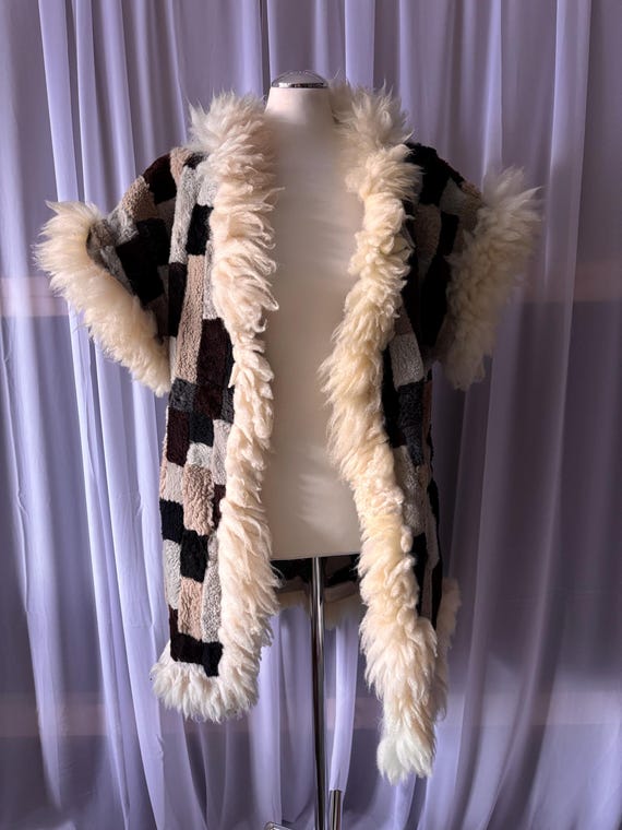 PATCHWORK LAMBSKIN* Handmade patchwork lambskin v… - image 7