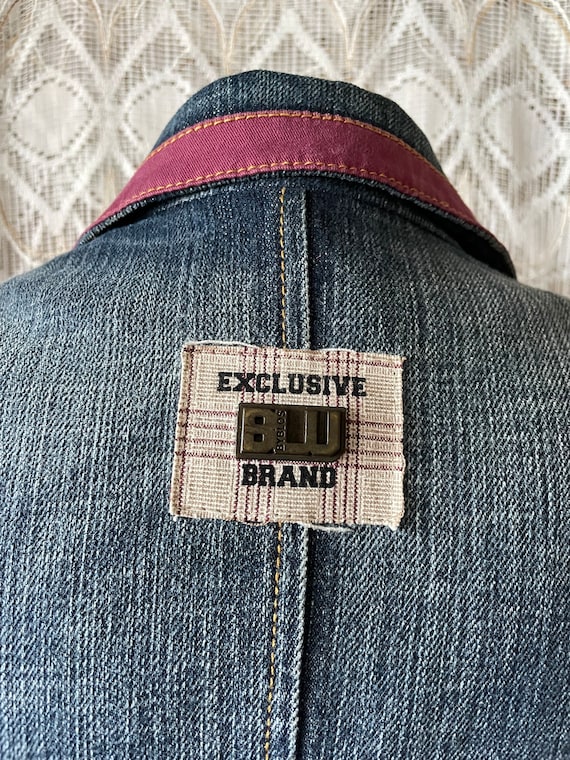 Vintage Byblos denim jacket/denim blazer patchwork - image 8