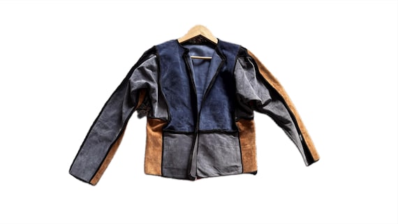 PATCHWORK LEATHER* Handmade leather jacket patchw… - image 1