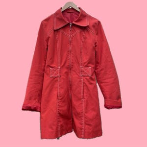 70s/80s H&M Jacket/Short Coat Orange Mod Hippie