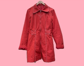 70s/80s H&M Jacket/Short Coat Orange Mod Hippie