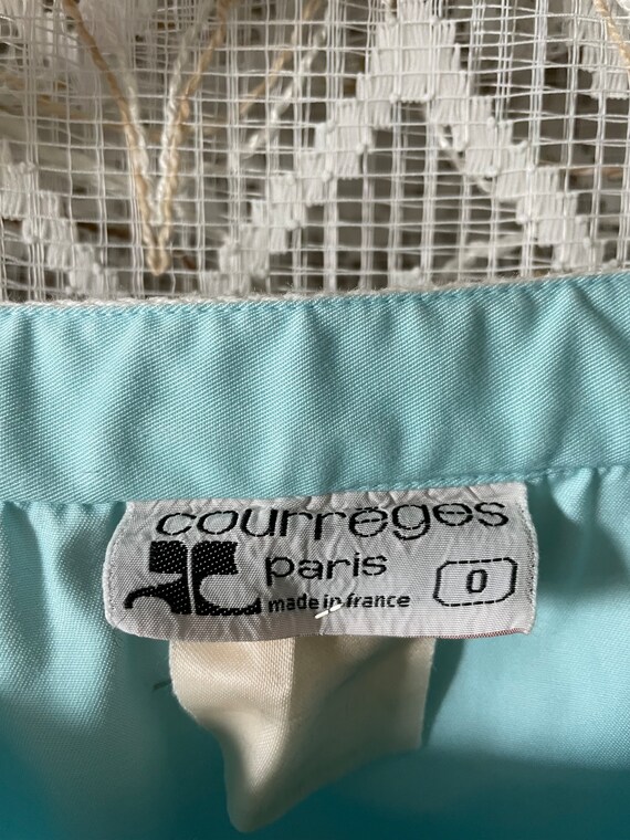 Original 70s Courrèges Paris skirt with pockets a… - image 9
