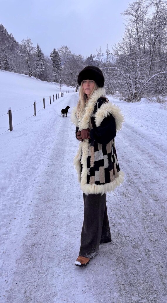 PATCHWORK LAMBSKIN* Handmade patchwork lambskin v… - image 4