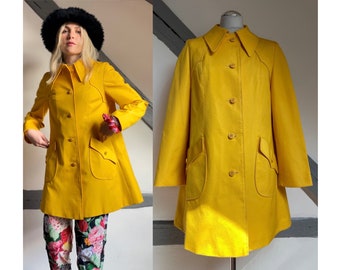 Bright yellow original 70s jacket/ short coat