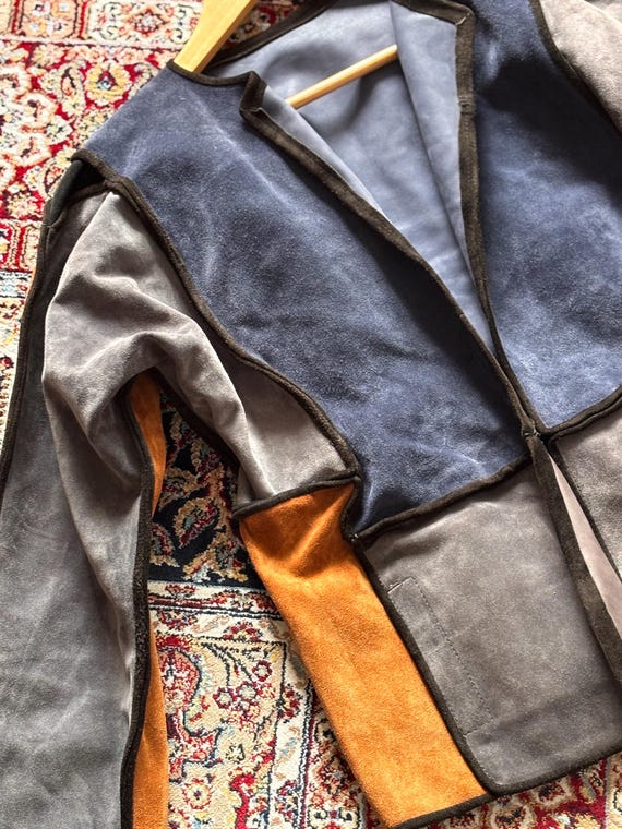 PATCHWORK LEATHER* Handmade leather jacket patchw… - image 10