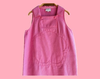 Vestido raro Courrèges dos anos 1960, Mod Era, rosa