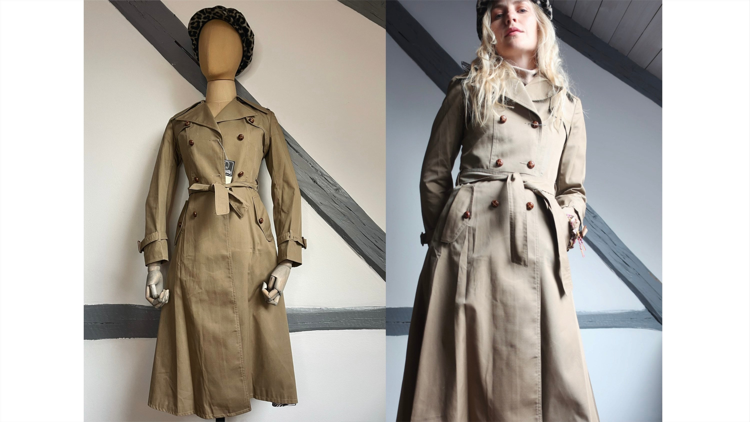 Ryan double breasted trench coat with removable best sale hood