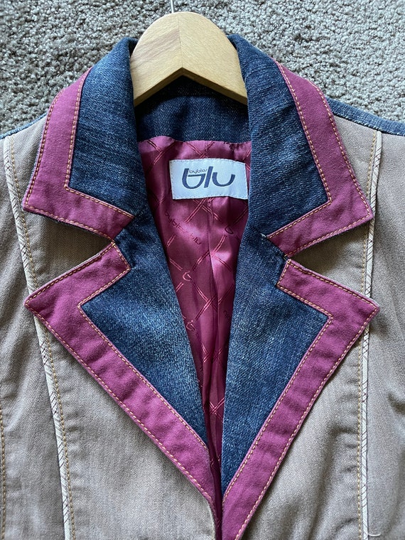 Vintage Byblos denim jacket/denim blazer patchwork - image 7