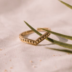 Boho Rings with Stone Adjustable, Boho Ring Set Gold, Tiger Eye Ring, Moon Ring Brass Ring with Stone, Gemstone Ring, Adjustable Rings image 10