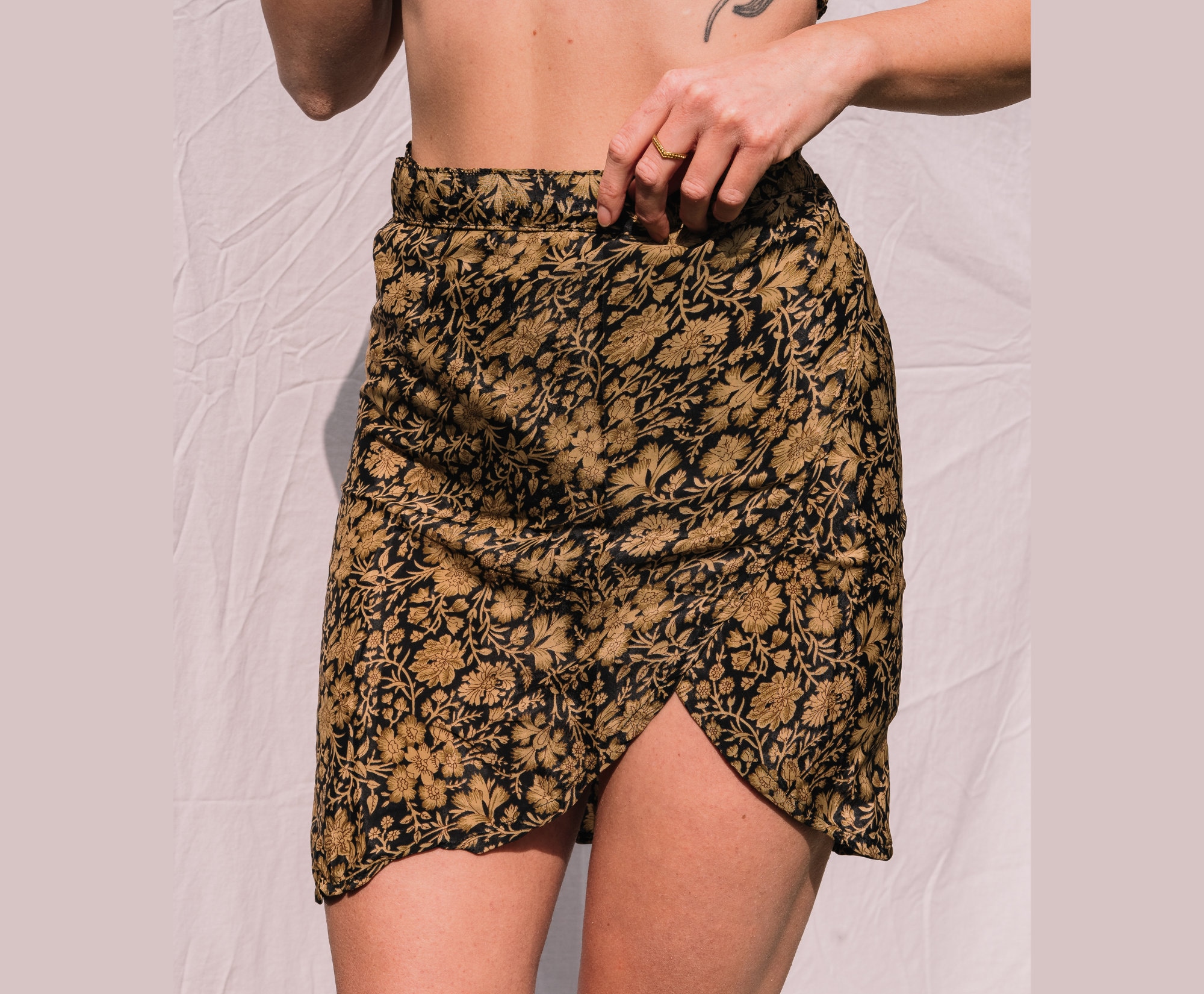 Wikkelrok zijde boho rok kort festivalrok met top hippierok zomer wikkelrok mini rokset bohokleding hippiekleding Etsy Nederland