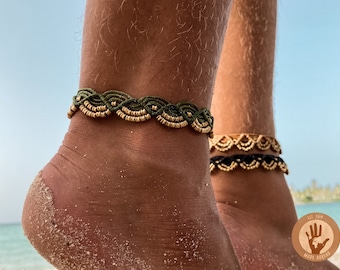 Indian Ankle Bracelet | Macrame Anklet Boho Gypsy Tribal | Beach Anklet For Woman