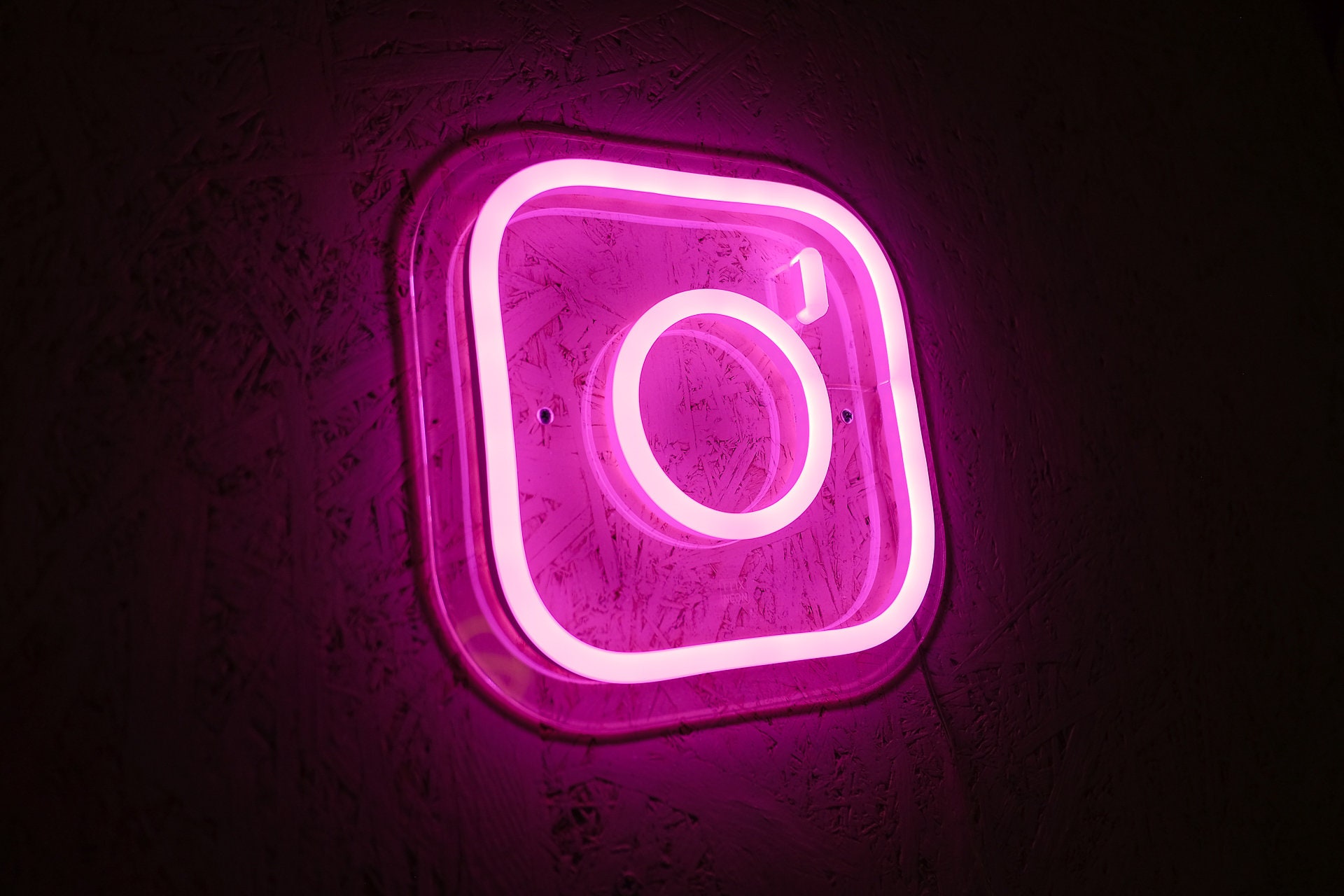Instagram icon led neon sign light lamp on table Custom color Etsy