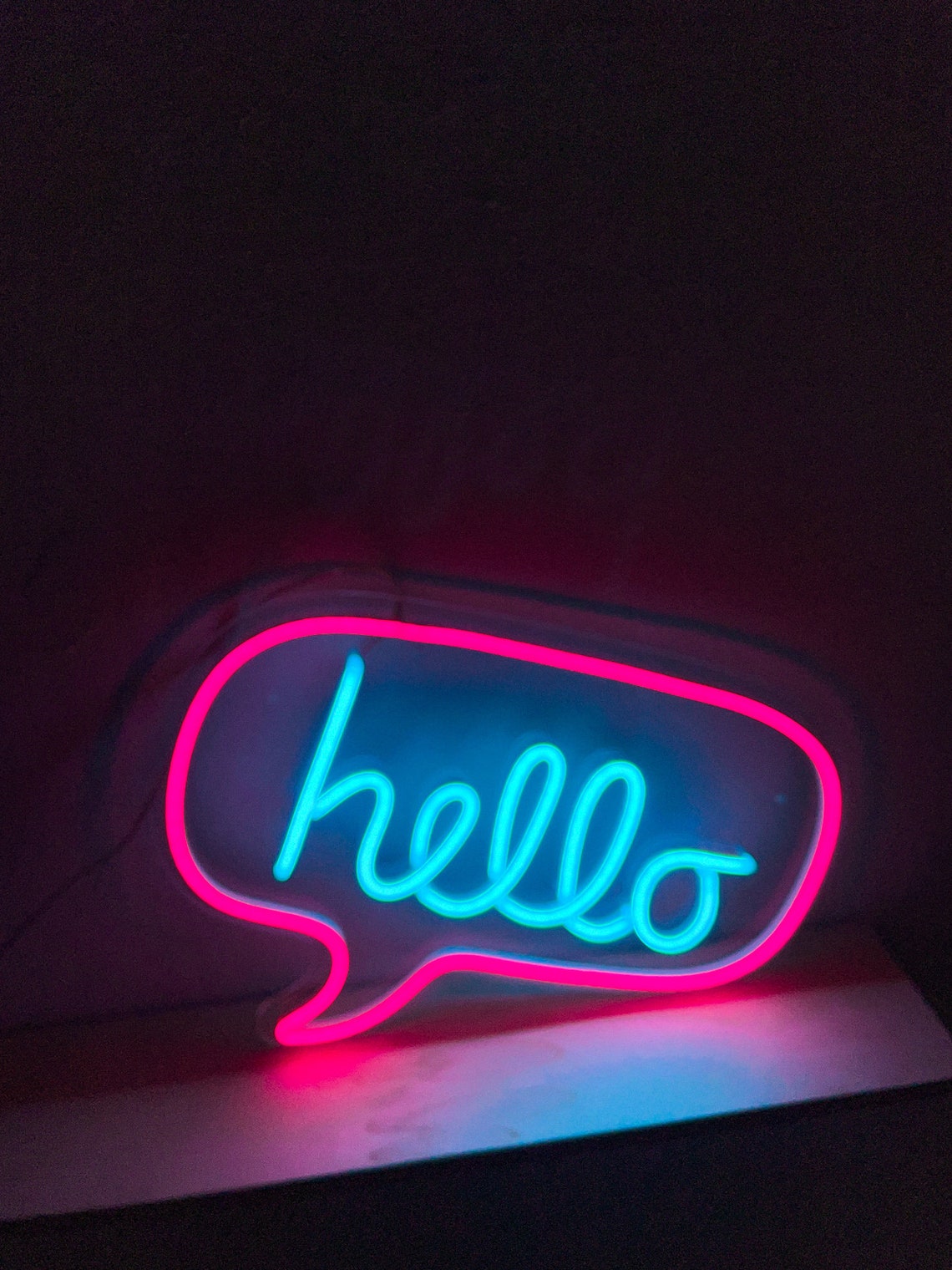 Hello LED neon sign neon light lettering neon lamp word small | Etsy