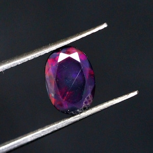 Opale noire de qualité AAA, pierre taillée, opale de feu multiple, pierre en vrac, opale de feu noire à facettes, pierre semi-précieuse pour la fabrication de bijoux ou de bagues