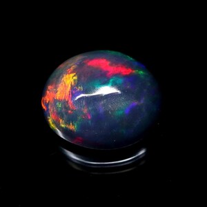 Amazing fire AAA+ Quality black Opal multi fire opal Origin Ethiopia loose stone cab brilliant Quality opal stone 3.80 carat opal gemstone