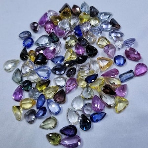 AAA+ Multi sapphire gemstone sapphire gemstone jewelry making use faceted Sapphire gemstone ring used sapphire loose stone mix shape lot