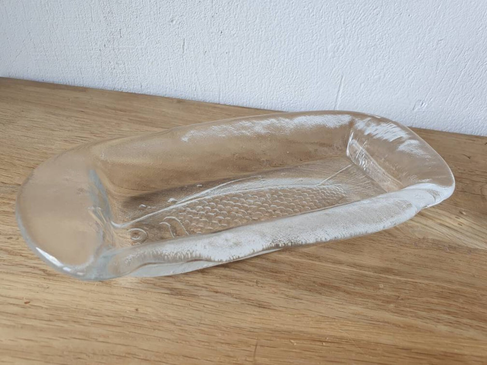 Vintage Scandinavian Lead Crystal Fish Serving Platter Glass Etsy