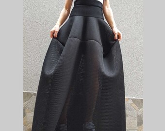 Langer Schwarzer Rock Etsy