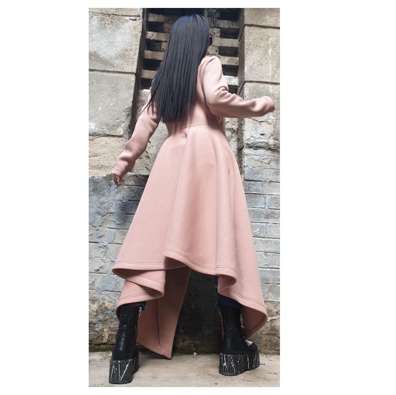 Elegant Warm Winter CoatExtravagant Asymmetric CoatElegant Wool Winter CoatUrban Woman ClothingCasual Comfortable CoatStylish Long Coat