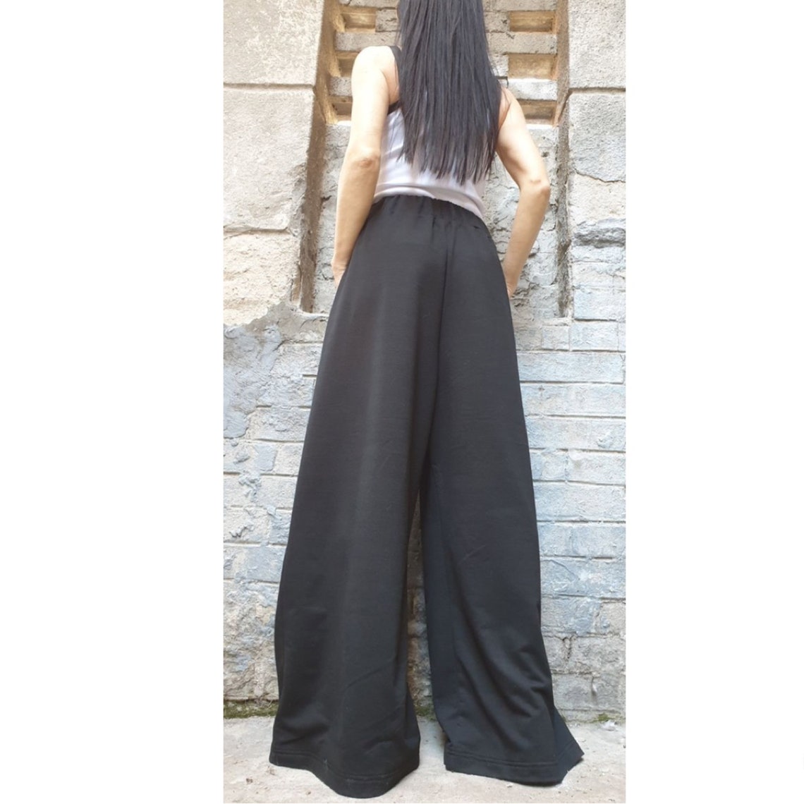 New Loose Black Pants/extravagant High Waist Pants/casual Wide Etsy