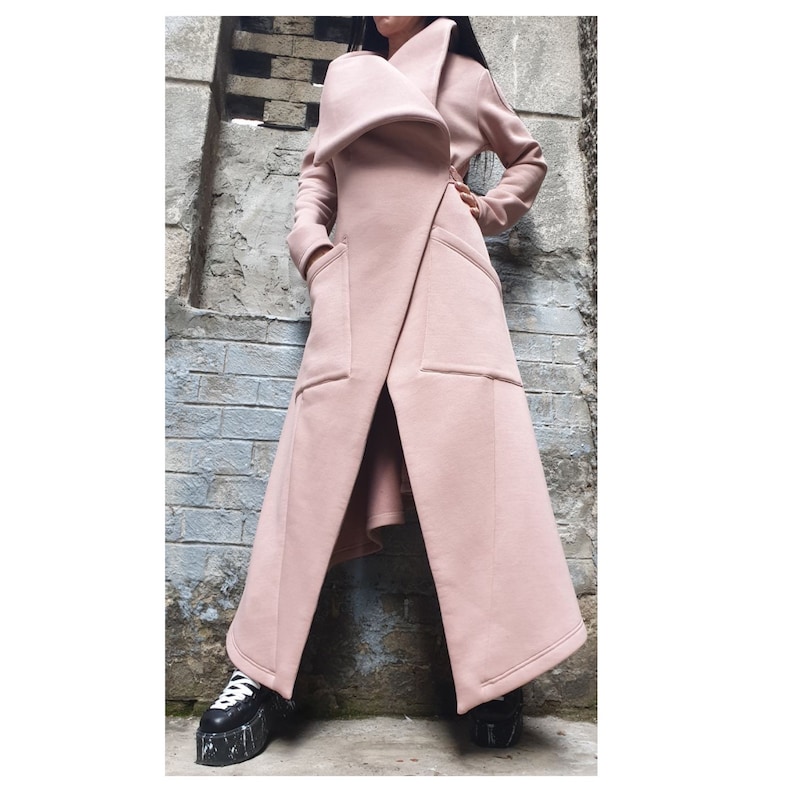 Elegant Warm Winter CoatExtravagant Asymmetric CoatElegant Wool Winter CoatUrban Woman ClothingCasual Comfortable CoatStylish Long Coat